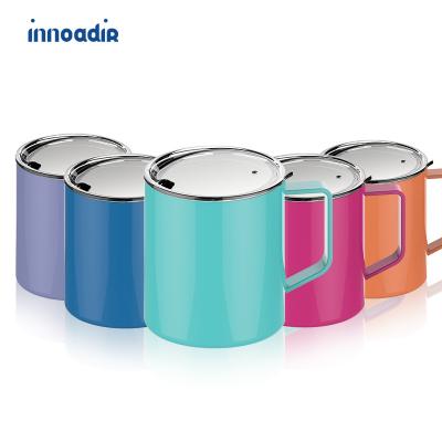 China New Durable Multicolor Optional 14 oz Tower Cup Bilayer Stainless Steel Optional Drop-Resistant Hot Mug for sale