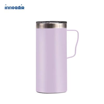 China Modern Beer Mug Vacuum Insulated Double Wall Travel Camping Mug Stainless Steel Custom Tumbler With Handle 16oz for sale