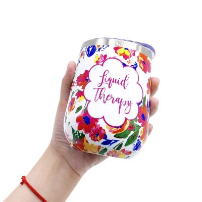 China Hot Selling Cups In Bulk Gifts Amazon Gifts Sustainable Wholesale Double Wall Stainless Steel Wine Stemless Mug 10z Custom Tumbler for sale