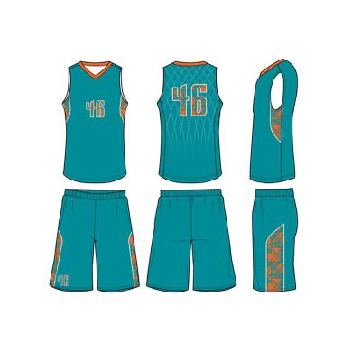 China Best Breathable Uniform Blue Color Design Basketball Tank Top Basketball Uniform Design for sale