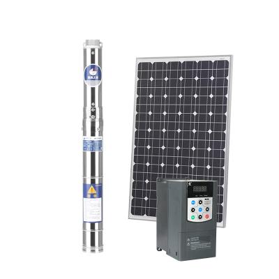 China Home High Head Solar Submersible Pump Large Flow And High Speed ​​For Deep Well Permanent Magnet DC Brushless Motor for sale