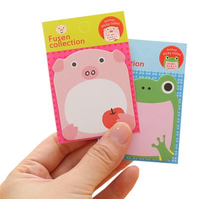 China Stickers Paper Index Pointed It Sticky Notes Note 2022 New Student Notes Memo Pad Cute Creative Animal Shaped Self Adhesive Sticky Gift Notes for sale