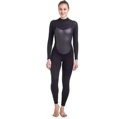 China New Design Antibacterial Custom Women's Long Sleeve Swimsuit Wetsuit Printed Type One Piece Smoothskin Surfsuit Diving Suit for sale