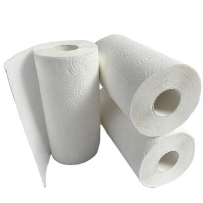 China 100% Bamboo Pulp Bamboo High-end Clean Absorbent Kitchen Multifunctional Embossing Paper Towel Roll for sale