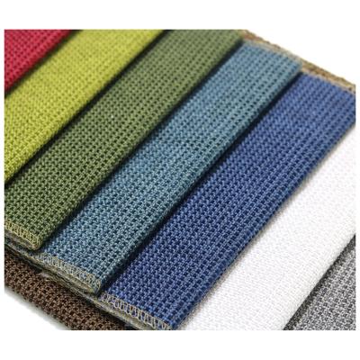 China Waterproof 100% Polyester Linen Canvas Fabric Upholstered Look Furniture Upholstery Canvas Jute Sofa Fabric for sale