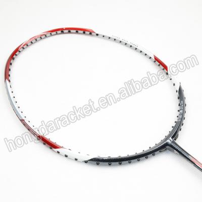 China Eastic & Durable Head Heavy Badminton Racket Without T-Joint 40T Graphite 30Lbs Tension Racquet Nano Badminton for sale