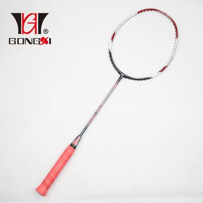 China Eastic & T-Joint Head Nano 40T Heavy Graphite Free Solid Badminton Durable Carbon Fiber Badminton Racket Club Matched Badminton Racket for sale