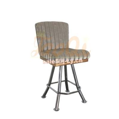 China K1001 Adjustable Auto-Return Club Bar Stool Chair Swivel Seat OEM Customized Chrome Steel Gaming Slot Roulette Casino Chair for sale