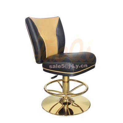 China 360 Degree Swivel K1049 Cheap Black American Casino Chair Metal Frame Gaming Bar Stool Slot Machine Roulette Seating Poker Chair for sale