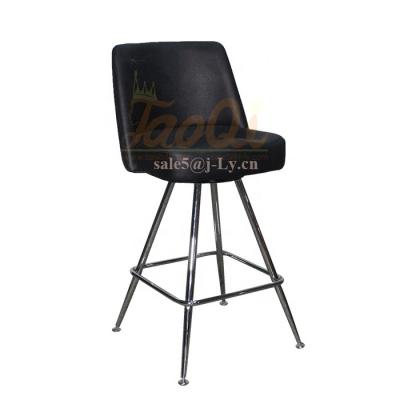 China Factory Wholesale Price Modern Design Swivel Stable Chair Swivel Split Chair Bar Stool K335 Chair Casino Gaming Chair With Chrome Base Leather OEM for sale