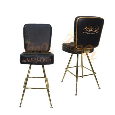 China K1086 Quality Bar Stool Furniture Slot Machine Chair Poker Game Seating Gold Low Blackjack Casino Chair Bar Stool for sale