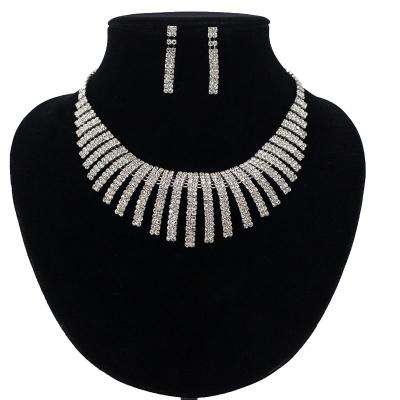 China New Fashion Women Wedding Party Jewelry Set Romantic Necklace Earring Bridal Sets for sale