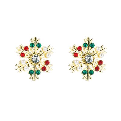 China Fashion Christmas Collection Snow Earring Elk Earring Studs Alloy Stud Earrings for sale