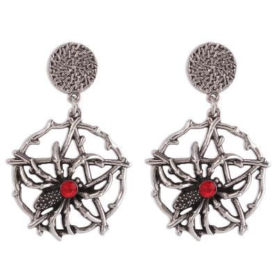 China 2021 Fashion Halloween Snake Exaggerated Chain Earrings Spider Punk Stud Earrings for sale