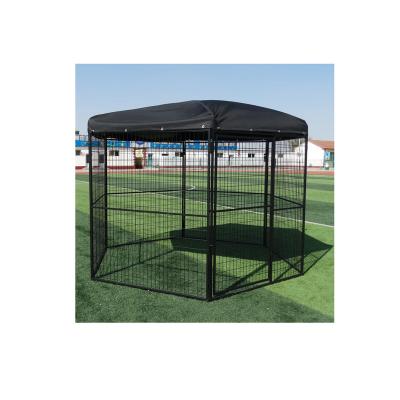 China Viable Large Foldable Dog Cage Metal Pet Cage Kennel Mesh Folding Dog Cage for sale