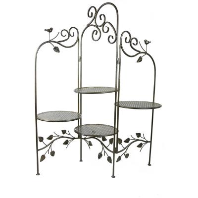 China Europe Hot Selling Nordic Indoor Metal Flower Pot Rack Floor-standing Decorative Rack for sale