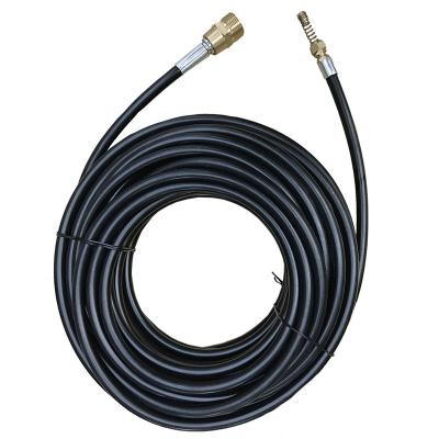 China Flexible PVC 1/4 Pressure Sewer Jetting Drain Tubing With Water Sprayer Hose Nozzle for sale