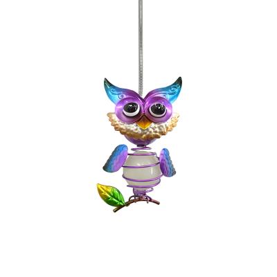 China Solar Metal Owl Hanger Decorative Lantern from China Modern Professional Manufacture for sale