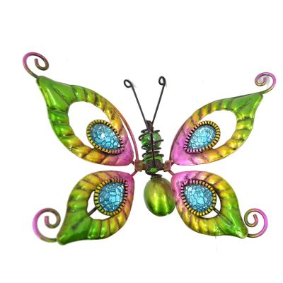 China Modern Hot Sale Quality Metal Garden Decoration Solar Light Butterfly Windchimes for sale