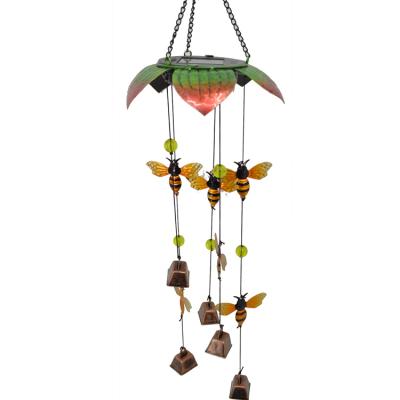 China New Design Modern Garden Decorative Outdoor Metal Solar Wind Chimes for sale