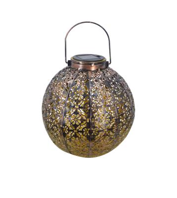 China Metal Hanging Lantern Solar Garden Lanterns Decoration Light Solar Garden Lanterns for sale