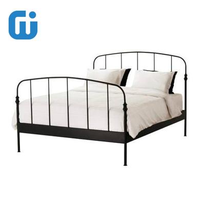 China Spot (Height)Adjustable Goods in US Warehouse-Drop Shipping Double Bed Loft Bed with Desk Headboard and Footboard Metal Platform Frames for sale