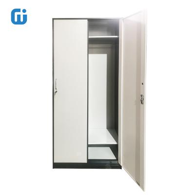 China (Others) Adjustable Furniture Metal Locker Cabinet 2 Steel Doors For Gym Commercial Clothes Steel Storage Locker for sale