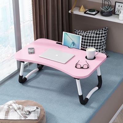 China (Size) Adjustable Folding Notebook Bed Desk Laptop Bed Table with Phone Holder Legs Cup Slot Metal Box Foldable Package Aluminum/Modern Protection for sale