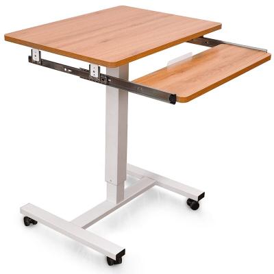 China Adjustable Modern Desk Single Legs (Height) Standing Table Pneumatic Height Adjustable Sit Stand Desk Desk for sale