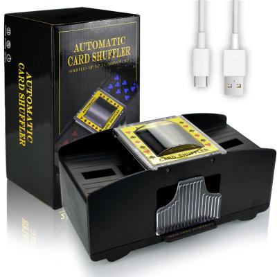 China 1-2 Decks Card Shuffler (USB-C/Battery Operated), USB-C/Battery Operated Hybrid Model Electric Shuffler, Automatic Game Card Poker Card Shuffler for sale