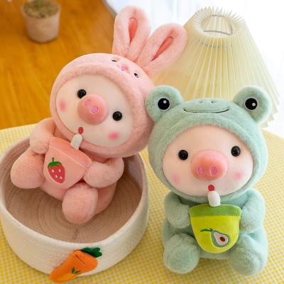 China Cute Tiger Bunny Plush Doll Pink Pig Plush Toy Girl Cuddly Baby Appease Cartoon Cosplay Frog Valentine's Day Birthday Gift for sale