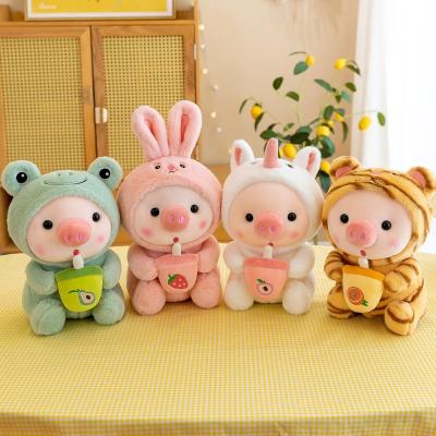 China Cute Tiger Bunny Plush Doll Pink Pig Plush Toy Girl Cuddly Baby Appease Cosplay Frog Doll Valentine's Day Birthday Gift for sale