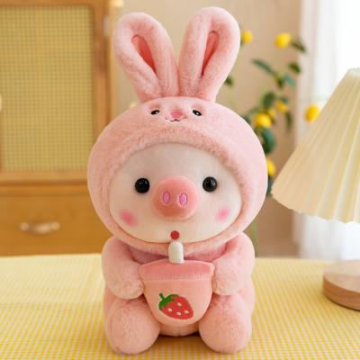 China Cute Tiger Bunny Plush Doll Pink Pig Plush Toy Girl Cuddly Baby Appease Cosplay Frog Doll Valentine's Day Birthday Gift for sale