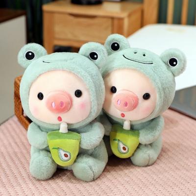 China Cute Tiger Bunny Plush Doll Pink Pig Plush Toy Girl Cuddly Baby Appease Cosplay Frog Doll Valentine's Day Birthday Gift for sale