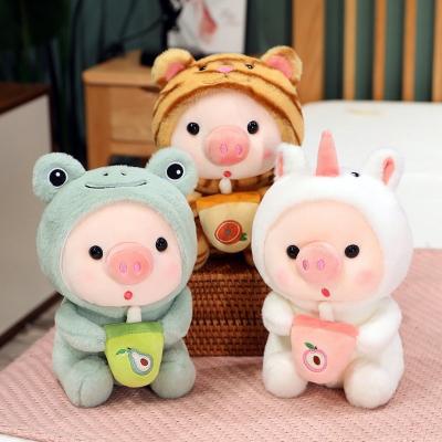 China Cute Tiger Bunny Plush Doll Pink Pig Plush Toy Girl Cuddly Baby Appease Cosplay Frog Doll Valentine's Day Birthday Gift for sale