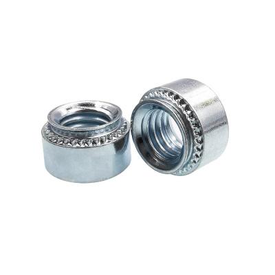 China Heavy Industry S-M5-0/1/2/3 High Quality Galvanized Carbon Steel Press Rivet Nut Self Locking Snap Nuts For Panel Fasteners for sale