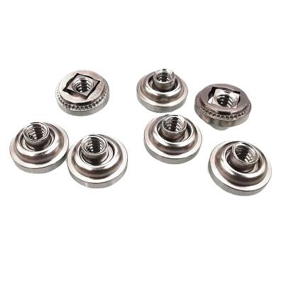 China LAC-440/632/832/032/0420 heavy industry stainless steel self-locking nut self-locking GALVANIZED fasteners floating nut for metal sheet for sale