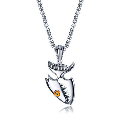 China 316L style simple stainless steel piranha hip hop fashion new product necklaces shark man pendant necklaces for sale