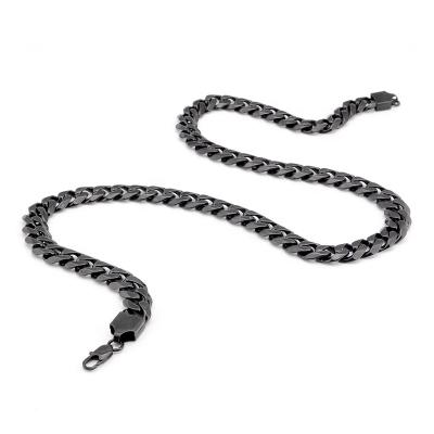 China Hot Selling High Quality Trendy 316L Stainless Steel Hip Hop Simple Punk Cuban Chain Pendant Necklace for sale