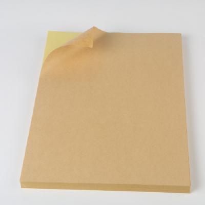 China A4 Kraft Barcode Paper Shipping Labels Blank Adhesive Label A4 Size Sticker for sale