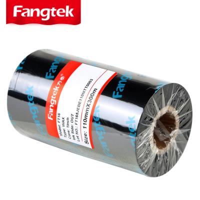 China Fangtek Brand Ribbon Wax 110MM COMPATIBLE Width 300 Meters Wax Barcode Ribbon For Thermal Transfer Printing for sale