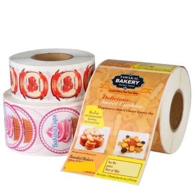 China Factory Waterproof Color Printing Self Adhesive Food Packaging Label , Custom Printed Adhesive Paper Labels for sale