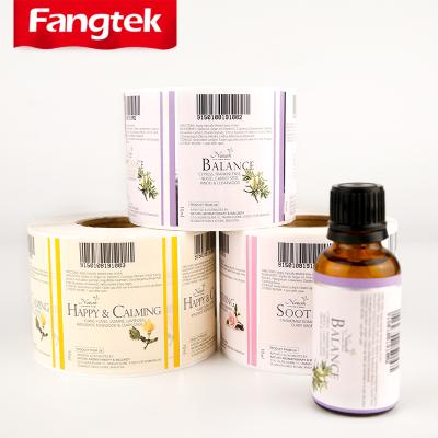 China Waterproof Customized Essential Oil Bottle Labels With High Quality For Cosmetic Stickers for sale