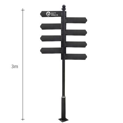 China Outdoor Garden Sign Pole 3M Cast Iron Street Sign Post Lamp For Park Street Garden for sale