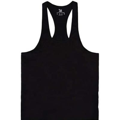 China Wholesale High Quality Loose Fit Anti-pilling Men Ribbed Workout Y Back Cutout Tank Top for sale