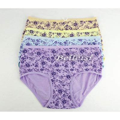 China Beileisi Antibacterial Ladies Custom Rose Floral Printed Soft Bamboo Panties Underwear for sale