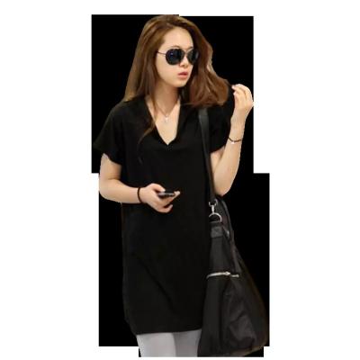 China China New Design Plus Size Women Clothing Solid Breathable Comfortable Long Femme T-Shirts for sale