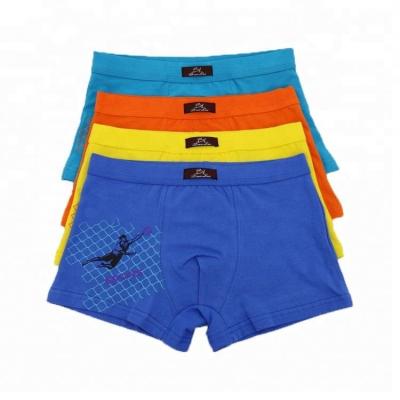 China Antibacterial Custom Printed Underwear Boxer Brief Shorts For Kids Teen Boys for sale