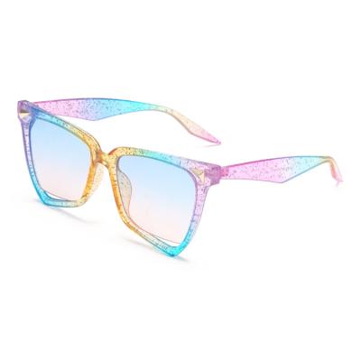 China Oversized Candy Color Fashion Sun Glasses Summer Sun Glasses Transparent Ocean Lens Sunglasses for sale