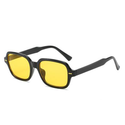 China Designer sunglasses 2021 fashion new custom made own brand vintage square sunglasses rectangle sunglasses retro small for sale